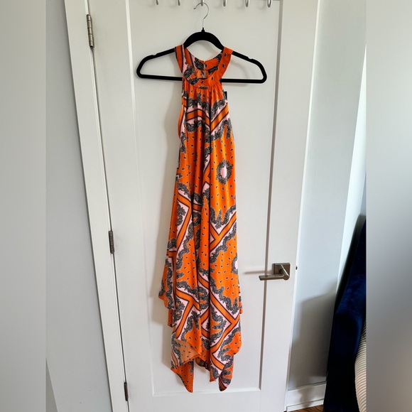 scarf print woven swing dress - Picture 4 of 7